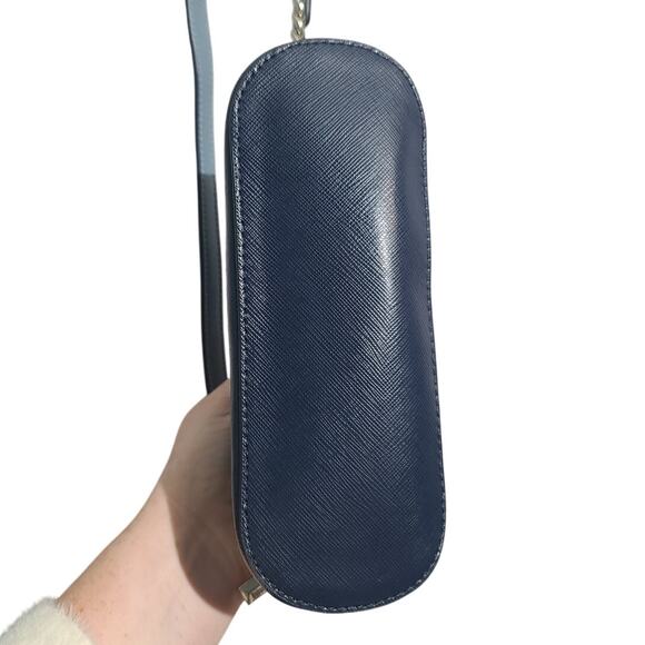 Kate Spade Spencer Dome Saffiano Leather Crossbody Small Two-Tone Blue EUC - Picture 4 of 7